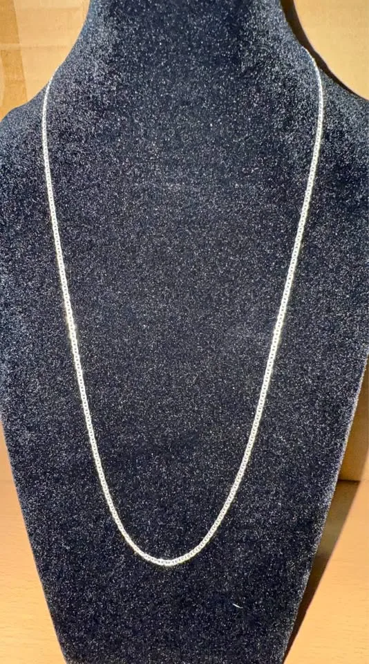 22 in. 2mm Mariner Link Necklace Sterling Silver 925 Italy thumbnail