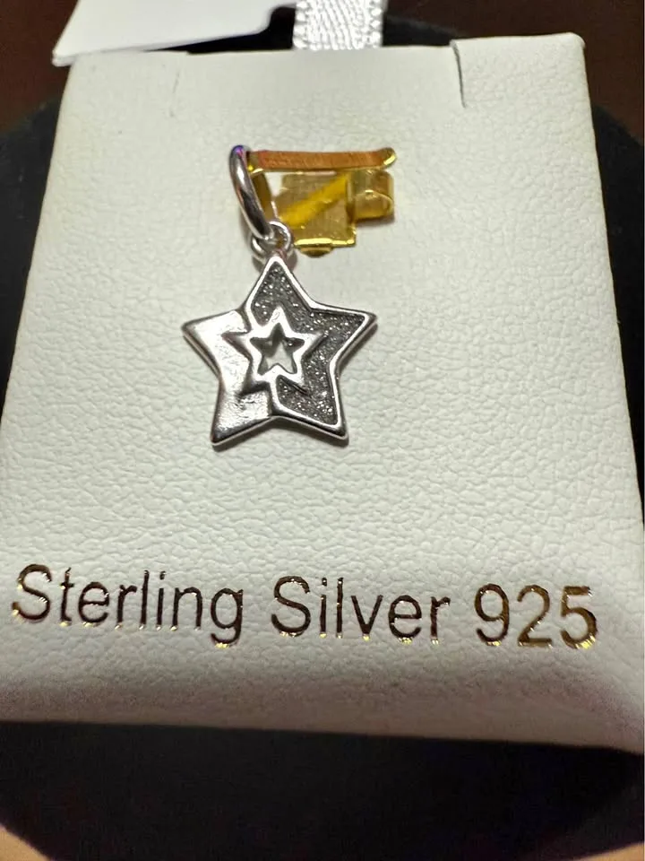 925 Sterling Silver made in Italy Star pendant thumbnail