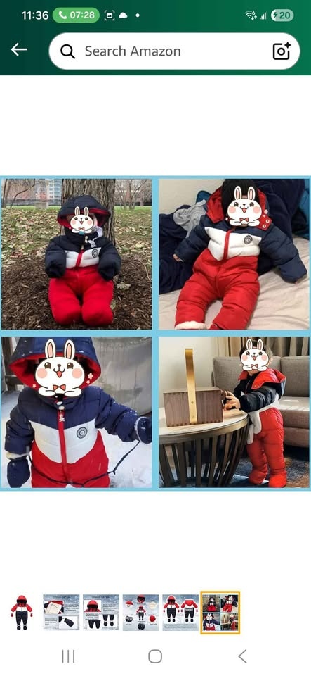 Baby Red White Blue Snowsuit - photo 4