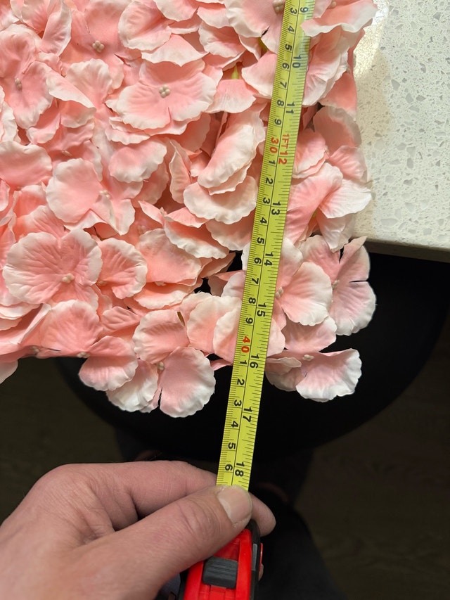 Flower Wall - Light Pink Hydrangea-like Flowers - photo 3