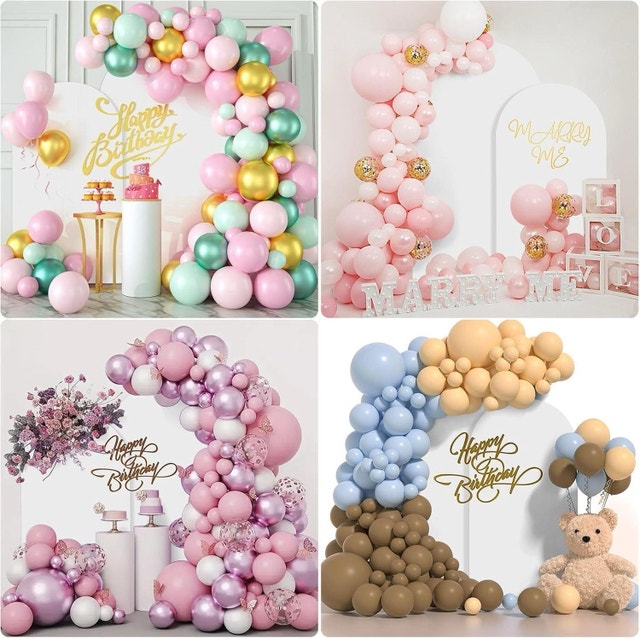 Arch Backdrop Stand - 6ft & 7.2ft Gold Metal Arches w/ White Cov - photo 5