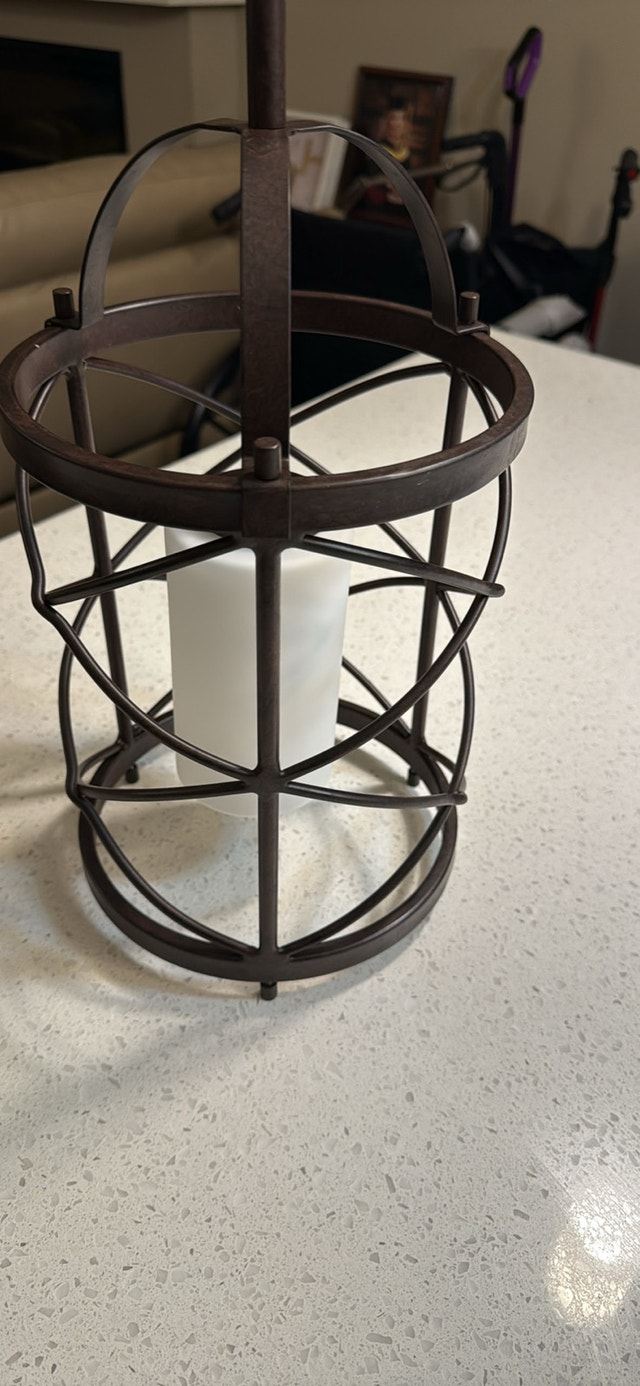 Used Pendant Light - Bronze Cage Style - photo 2