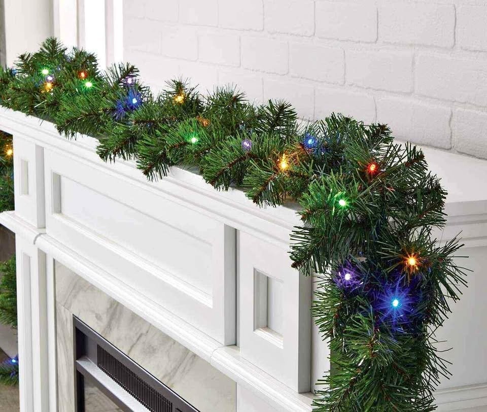 NOMA Pre-Lit LED Garland - 9' Colour Changing