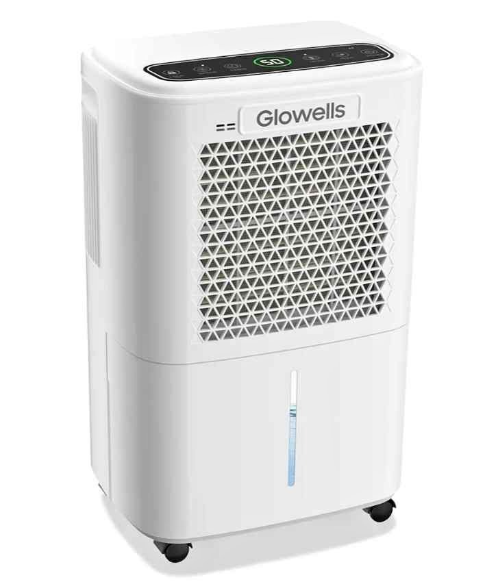 (345) 2500 Sq.Ft Basement Dehumidifier - Glowells 34 Pints