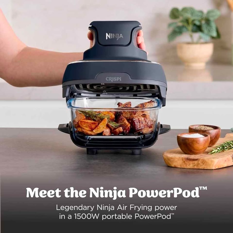 Ninja Crispi Portable Glass Air Fryer - 4-Qt & 6-Cup Containers - photo 2
