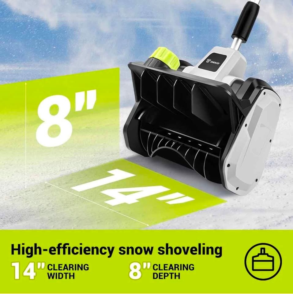 DEKOPRO 14" Cordless Electric Snow Shovel w/ 40V Battery - photo 4