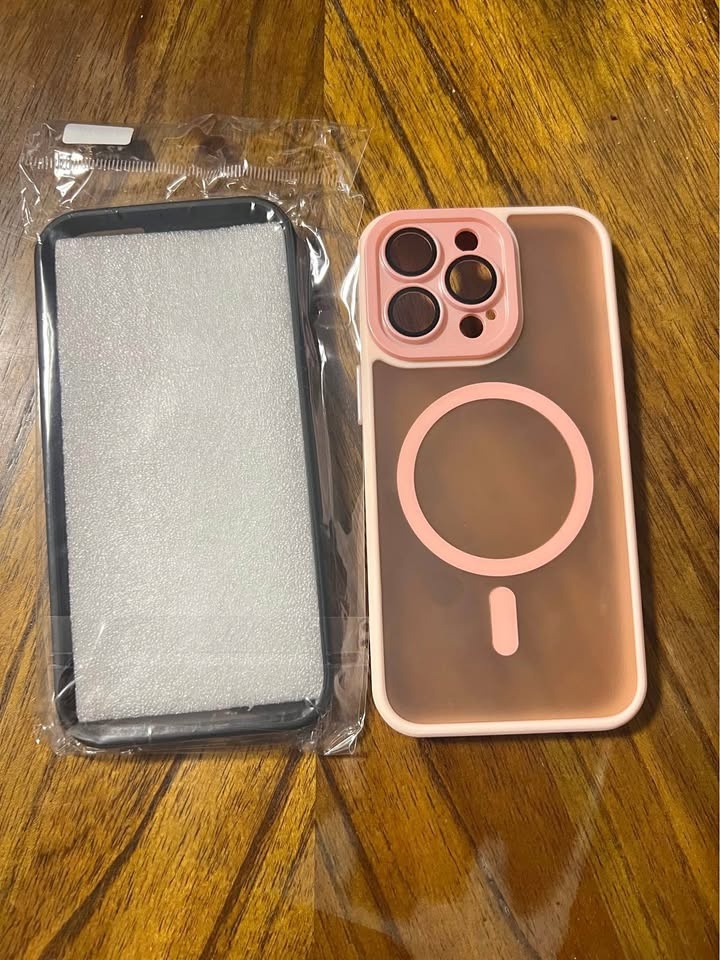 Pink iPhone 13 Pro & Black iPhone 14 Pro Cases