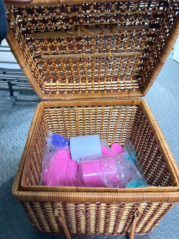 Picnic Basket with Plates and Utensils - photo 3