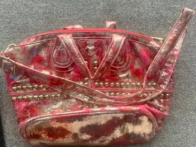 Red Golden shiny Brand new party handbag