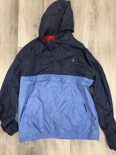 Polo Ralph Lauren Jacket Coat Windbreaker Kids 18-20 Blue Waterp