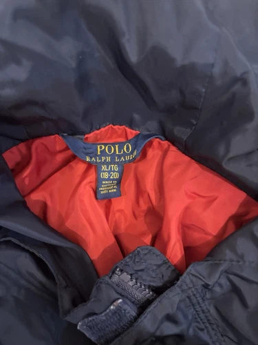 Polo Ralph Lauren Jacket Coat Windbreaker Kids 18-20 Blue Waterp - photo 3