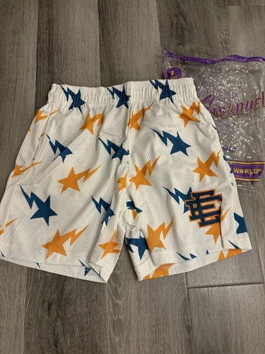 Eric Emanuel x BAPE EE Basic Short White/Blue/Orange XL