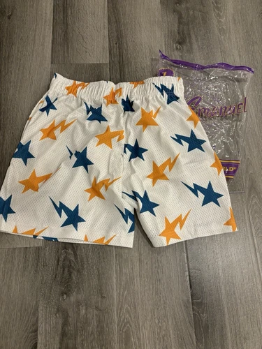 Eric Emanuel x BAPE EE Basic Short White/Blue/Orange XL - photo 2