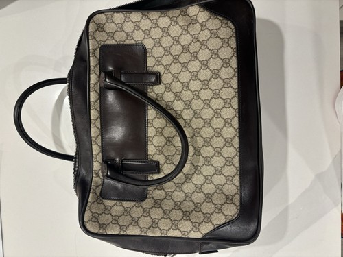 GUCCI GG Canvas Hand Bag PVC Leather Beige 101666 Auth yk8422 - photo 4
