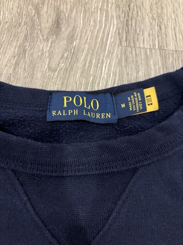Polo Ralph Lauren Sweatshirt Mens Medium Navy Blue Logo Pullover - photo 2