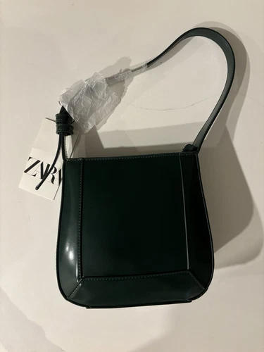 Zara Minimalist Green Shoulder Bag - photo 4