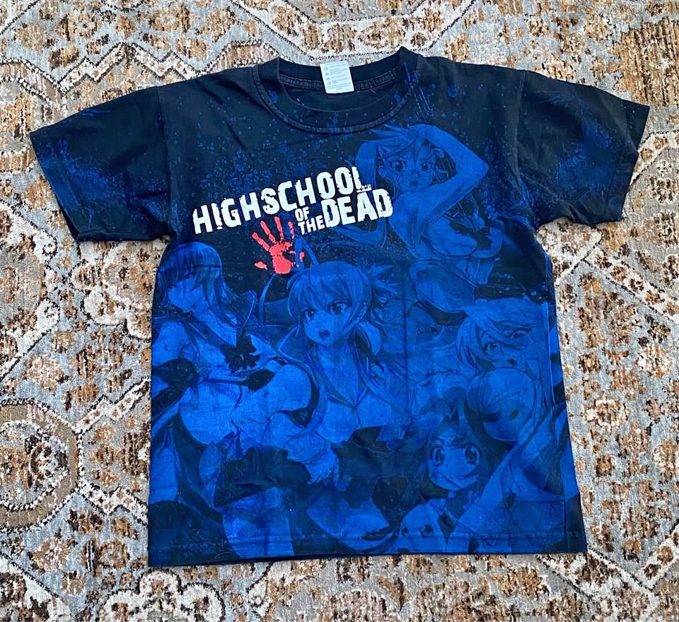 2010 Highschool Of The Dead Vintage Anime T-Shirt