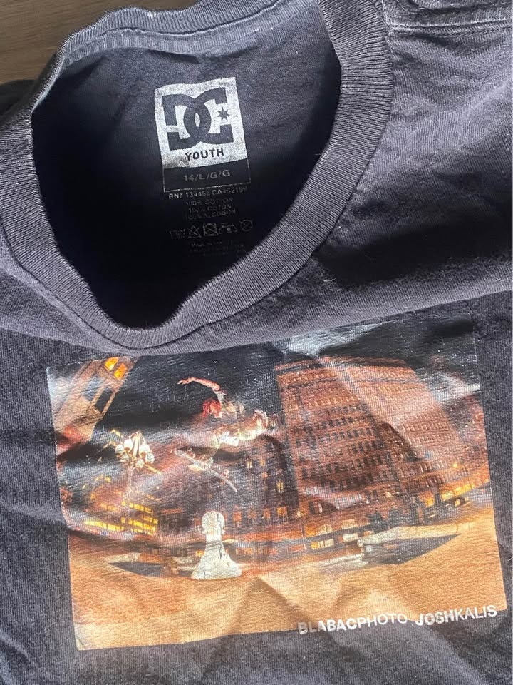 DC Blabac x Josh Kalis Black Skate Tee Small - photo 2