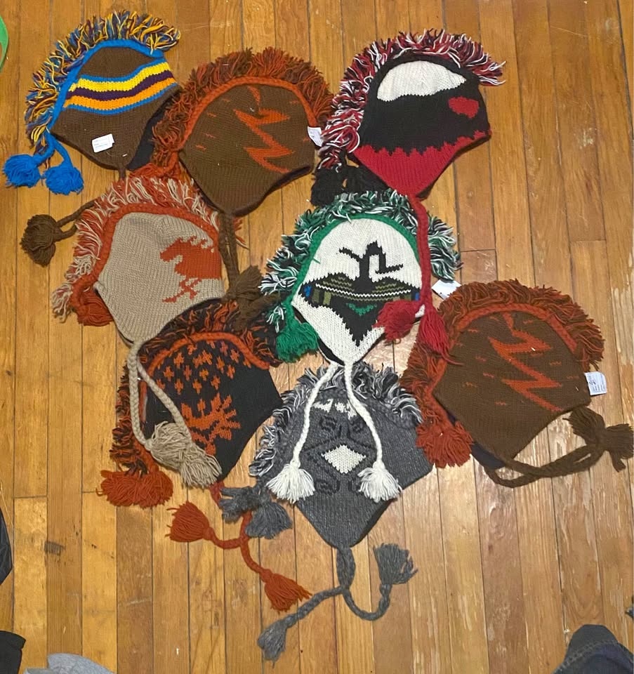 Vintage HandKnit Punk Mohawk Y2K Beanies