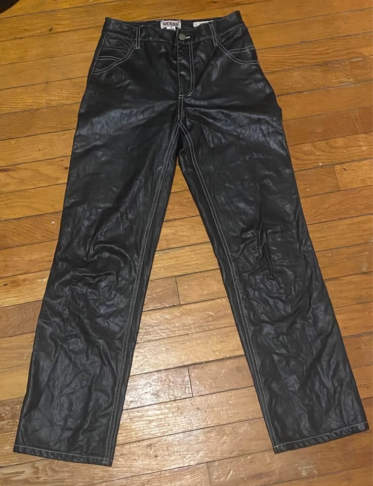 Guess Faux Leather Women Carpenter Pants - photo 2