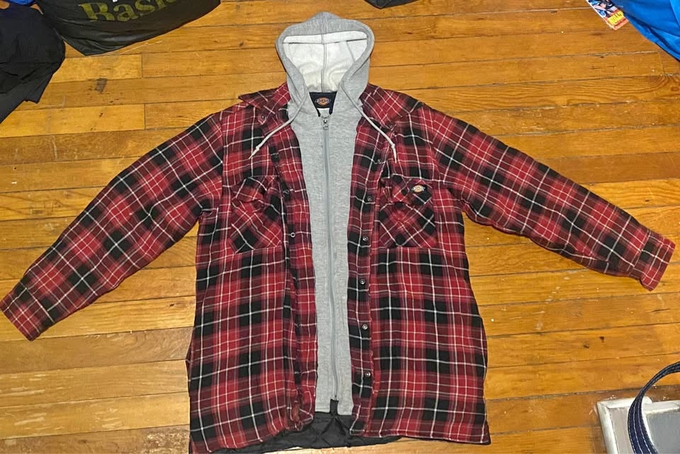 Vintage Dickies Flannel/Hoodie Hybrid Lined Heavyweight XL