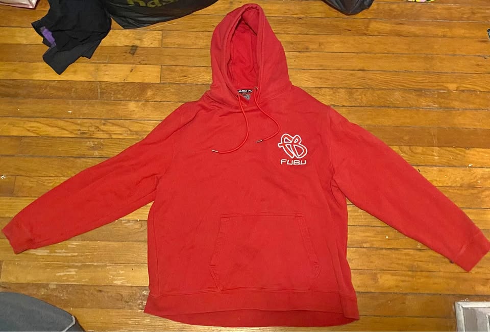 Vintage Fubu Baggy Embroidered Y2K Skater Hoodie XXL