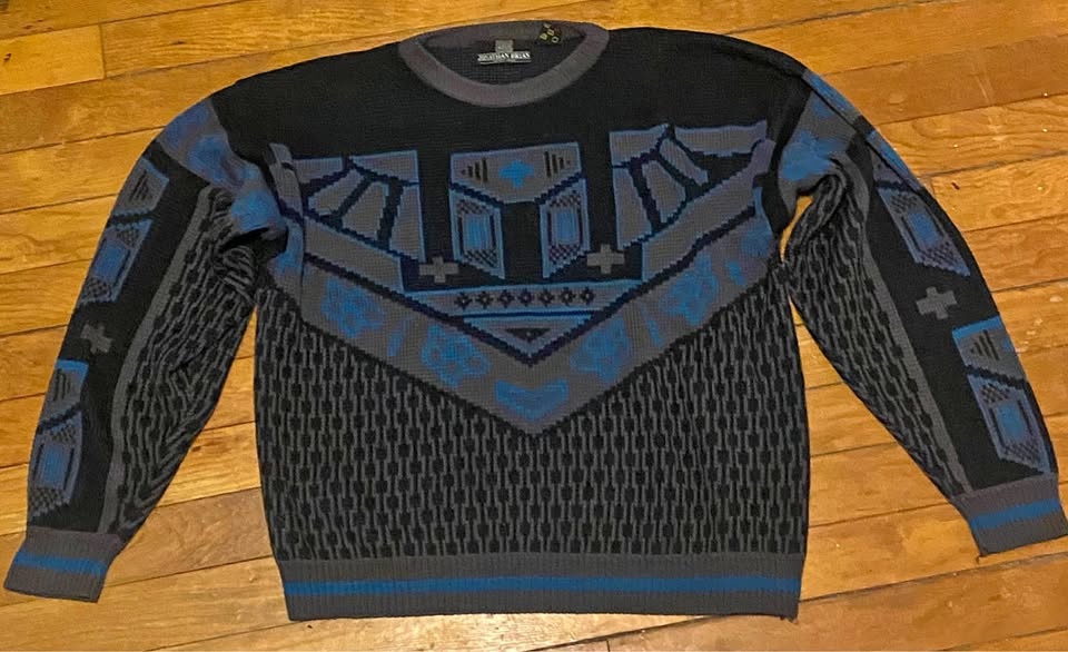 Vintage 1990’s Johnathan Bryan abstract knit sweater Medium