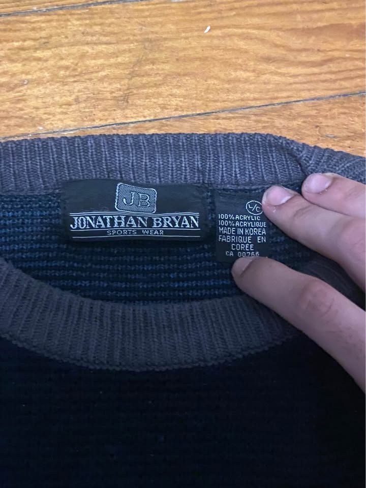 Vintage 1990’s Johnathan Bryan abstract knit sweater Medium - photo 2