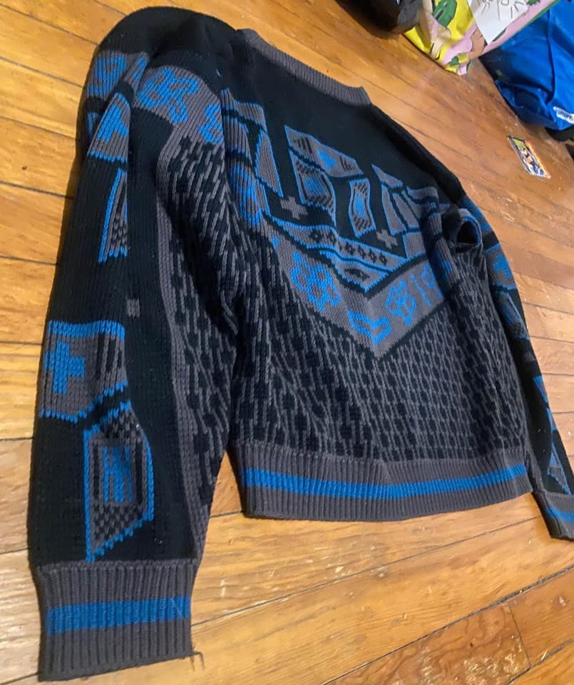Vintage 1990’s Johnathan Bryan abstract knit sweater Medium - photo 4