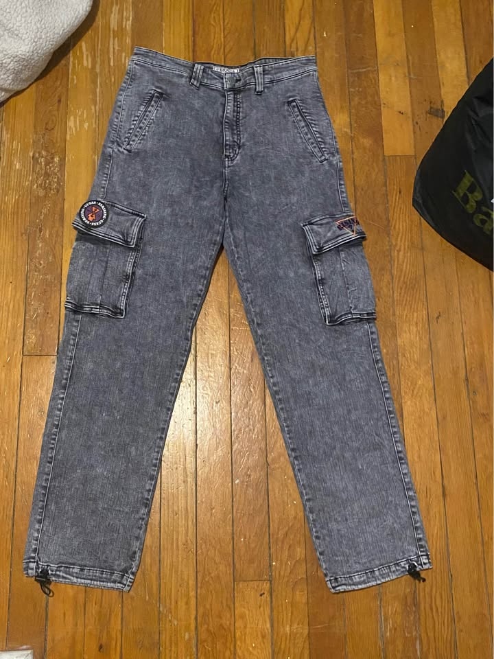 Guess X 88 Rising Acid Wash Cargo Jeans Limited Edition