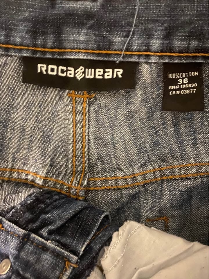 Vintage RocaWear Baggy Embroidered Skater Jeans 36 - photo 3