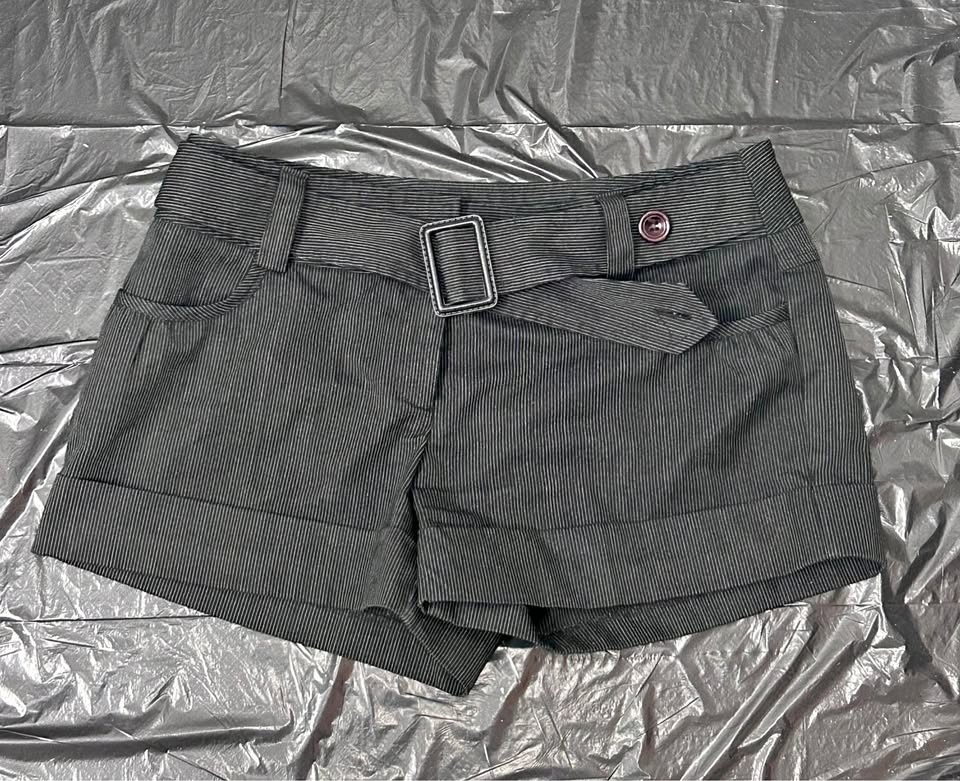 Vintage Le Chateau Stripped Stitched Shorts w/ Belt Size 9/10