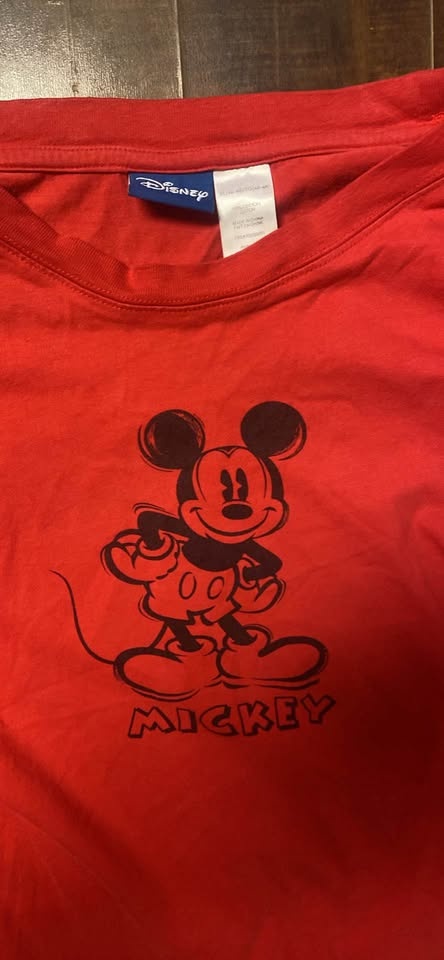 1990’s Mickey Mouse Vintage Disney Red Longsleeve Shirt - photo 2