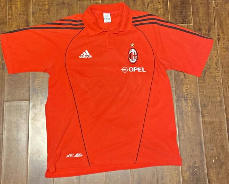 2001-02 AC Milan Vintage Adidas Rare Large Soccer Jersey
