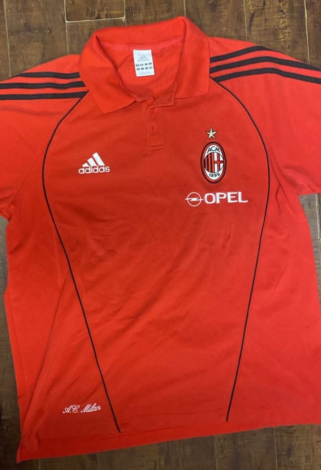 2001-02 AC Milan Vintage Adidas Rare Large Soccer Jersey - photo 2