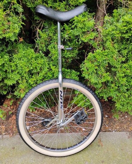RARE SUN Unicycle Adult curved Top classic Chrome Adjustable Sea