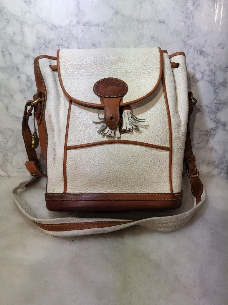 Vtg 90's Dooney & Bourke Dover Carrier Purse R10 Crossbody Tasse