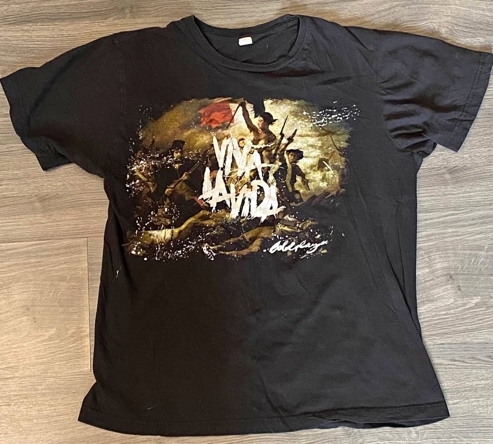 Y2K Coldplay Shirt Viva La Vida Tour 2009 Britpop Band Men's Tee