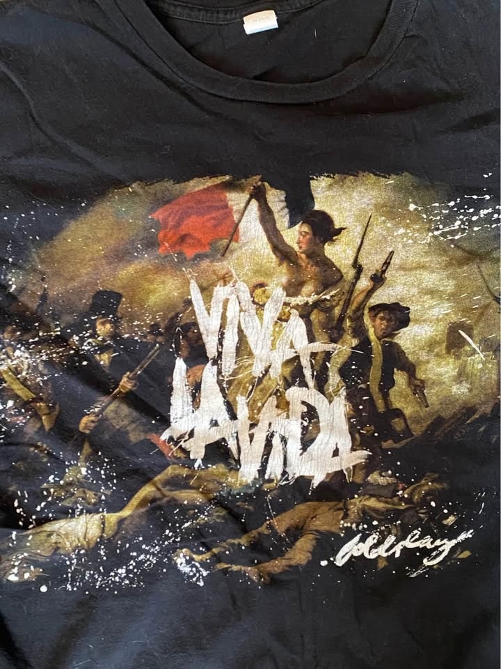 Y2K Coldplay Shirt Viva La Vida Tour 2009 Britpop Band Men's Tee - photo 5