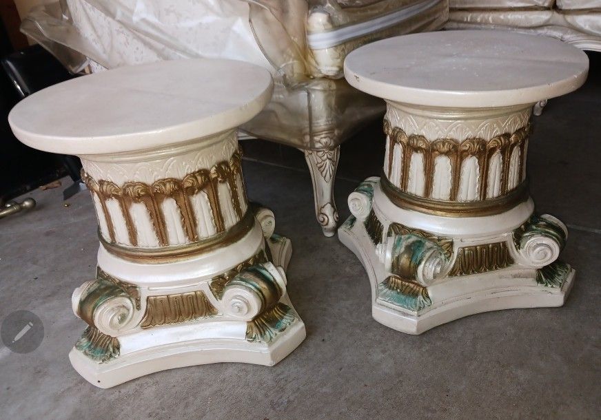 Mid Century French Provincial Rococo End Table Set - photo 4