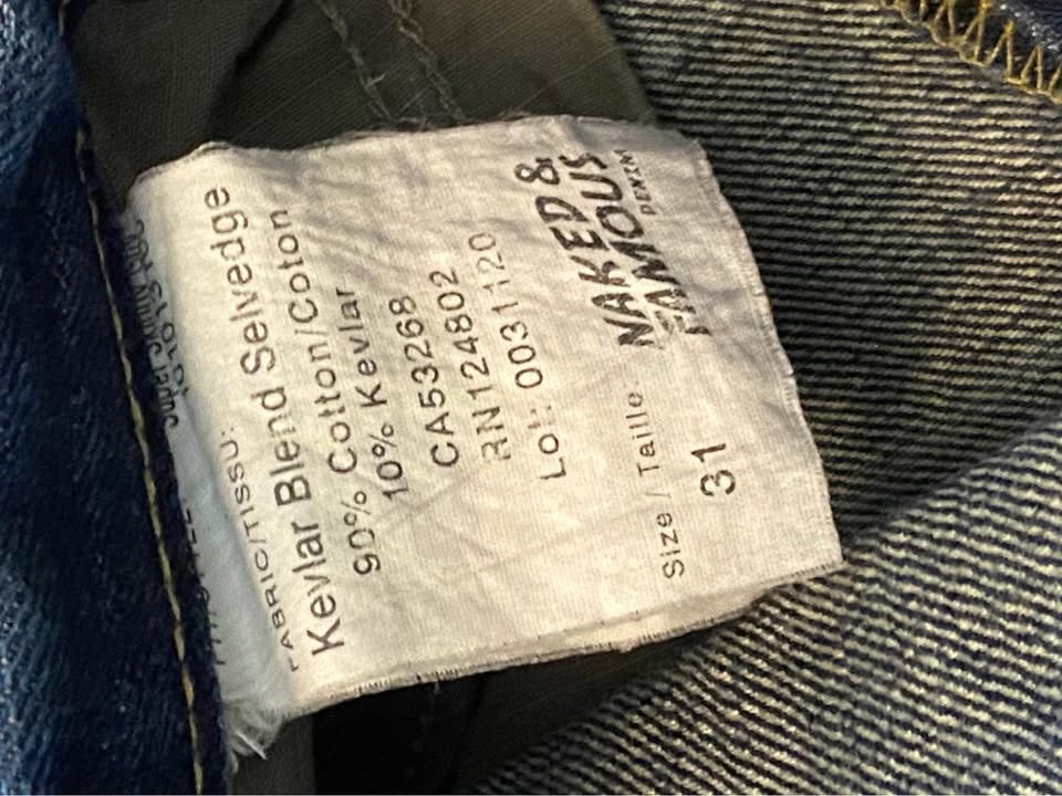 Naked & Famous Japanese Kevlar Blend Selvedge Denim Size 31 - photo 5
