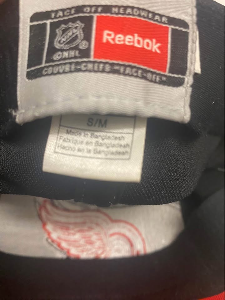 Vintage Reebok Fitmax NHL Red Wings Hat Blk Embroidered - photo 3