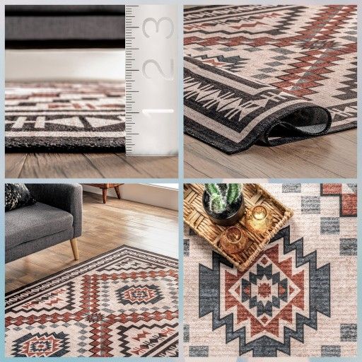 nuLOOM 8x10 Ft Brown Southwestern Medallion Area Rug - photo 2