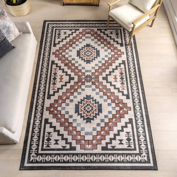 nuLOOM 8x10 Ft Brown Southwestern Medallion Area Rug - photo 3