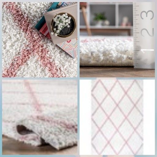 nuLOOM Easy Shag Area Rug 8x10 ft - Pink Geometric - photo 2