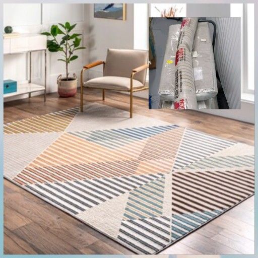 nuLOOM Skyler 8x10 Beige Geometric Rug - New