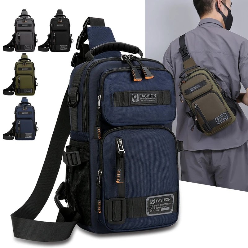 Fashion Men's Waist Packs Chest Bag High Quality Oxford Crossbod - photo 2