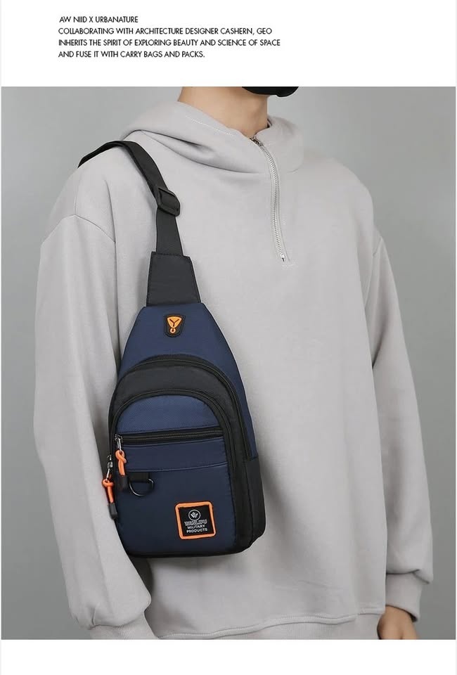 Men's Chest Bag Handbag Lightweight Oxford Fabric Crossbody Slin - photo 3