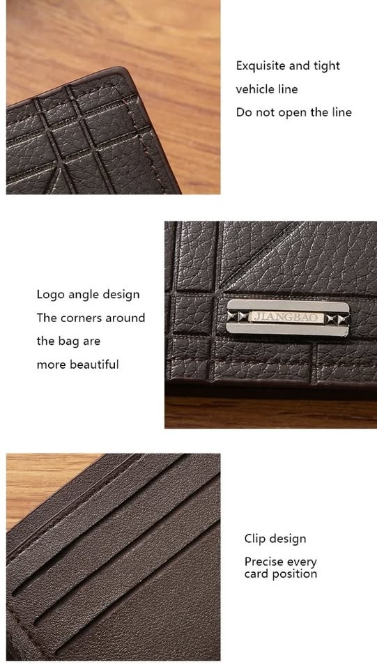 Leather Men's Wallets Slim Wallet for Men - photo 3