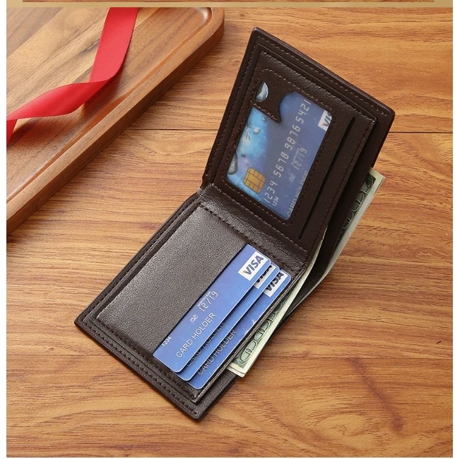 Leather Men's Wallets Slim Wallet for Men - photo 4